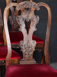 Walnut chippendale dining set 1930