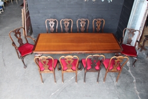 Walnut chippendale dining set 1930