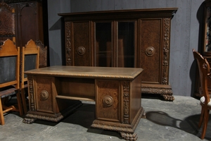  Walnut German Office Set in walnut, germany 1930