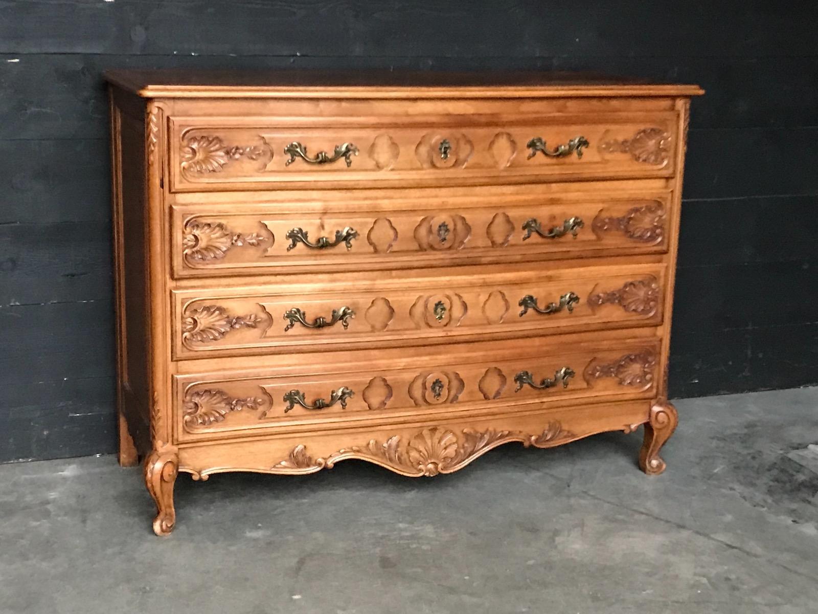 Walnut Louis XV Chest of Drawers 
