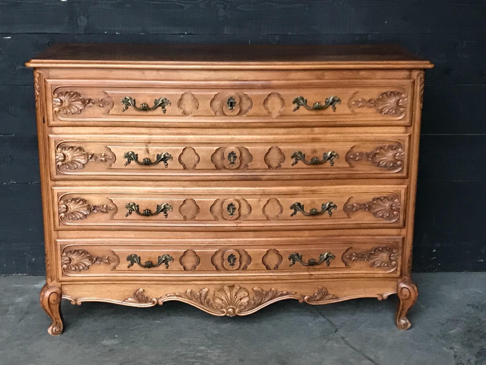 Walnut Louis XV Chest of Drawers 